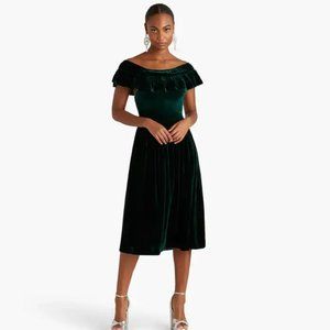 NWT Emerald Velvet Akilah Nap Dress Hill House